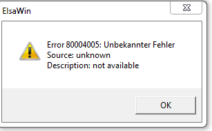 elsawin error 80004005