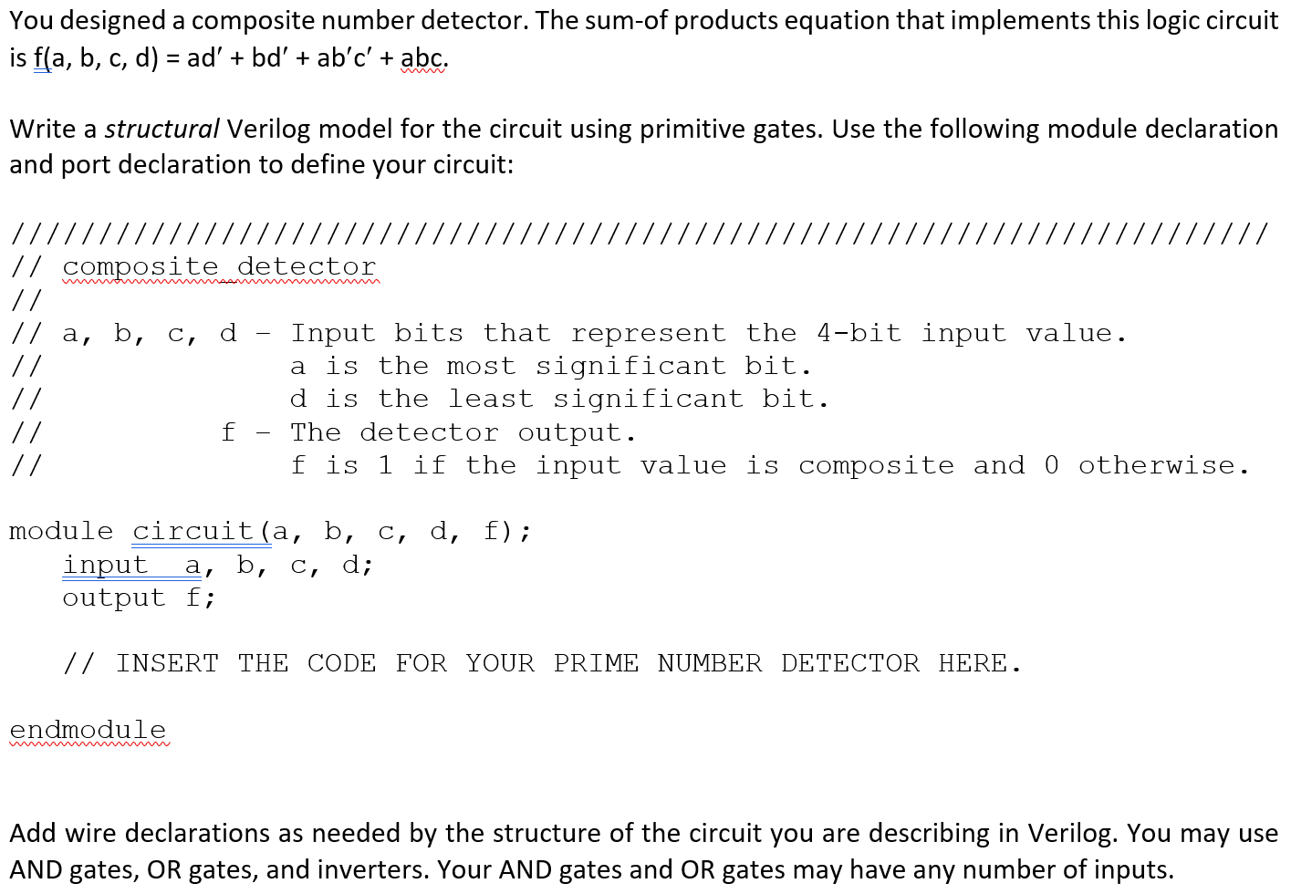 Solved You designed a composite number detector. The sum-of | Chegg.com