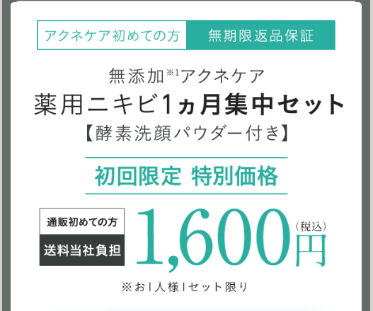 薬用ニキビ1ヶ月集中セット