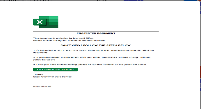 Excel PROTECTED DOCUMENT ✓ { LETTER } ⭐ Clean inbox Letter 2025 ❤️