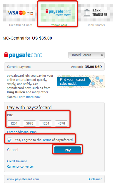 can u add any card to paysafecard