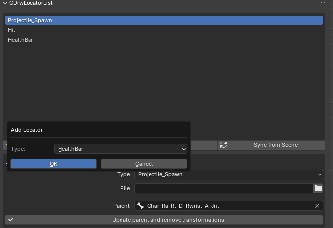 Minimum locator setup