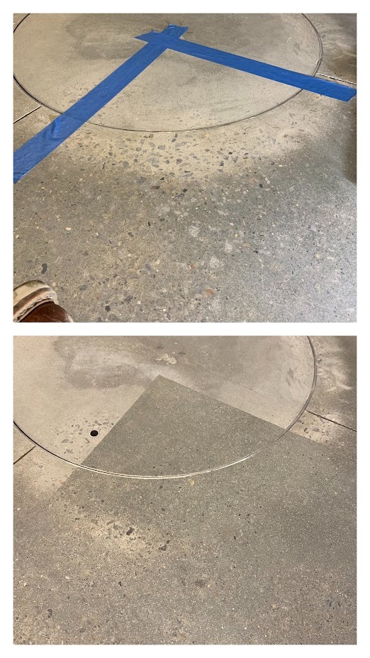 Before image of concrete defect