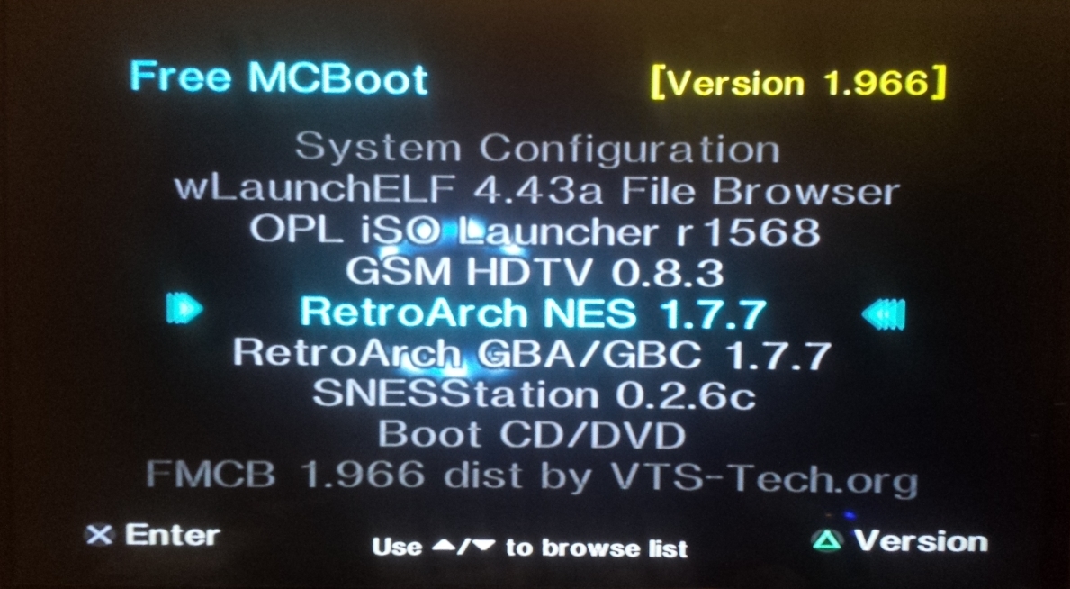 use fmcb ps2