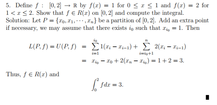 Riemann Integral Show F X In R X On 0 2 Mathematics