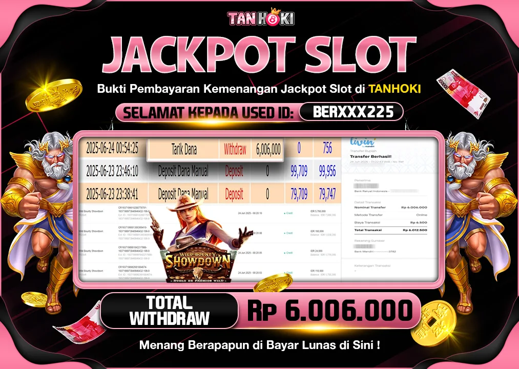 TANHOKI JACKPOT SLOT WILD BOUNTY SHOWDOWN Rp.6.006.000.,- LUNAS