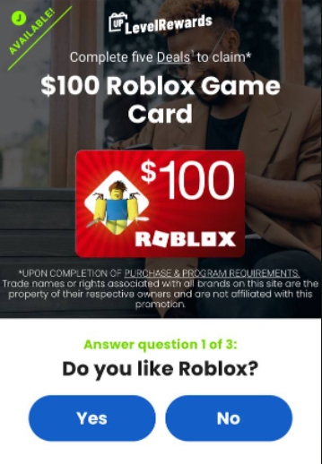 [Rewards] US | Roblox $100 | Incent 