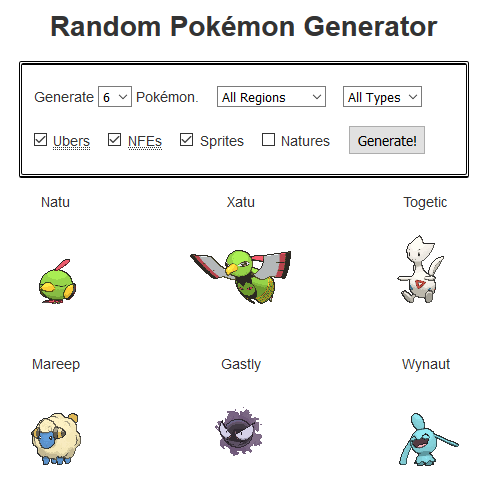 Pokemon Types Symbols - Random Pokemon Generator