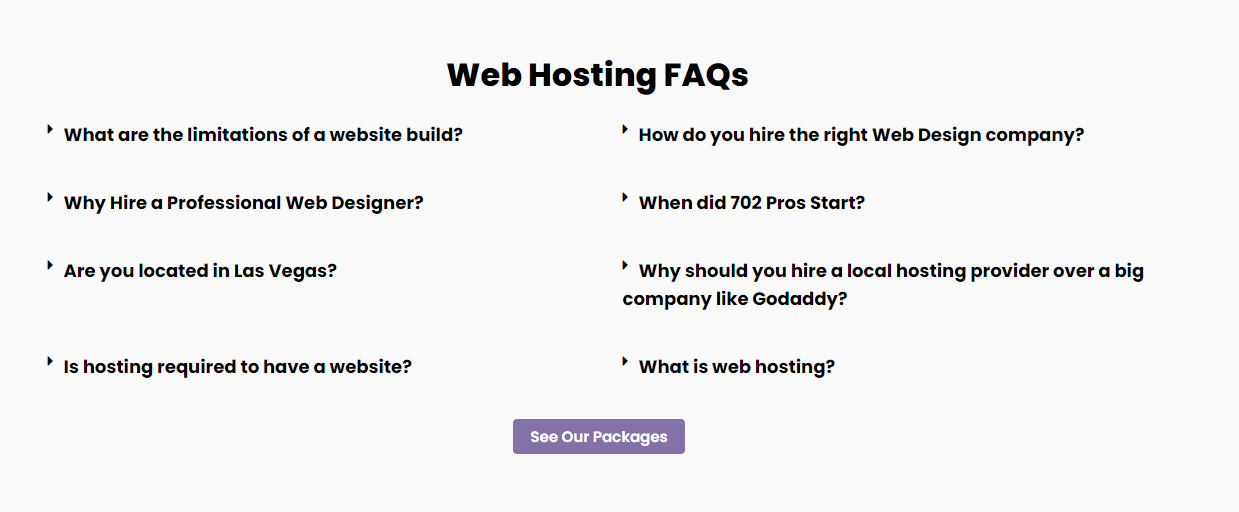 Web hosting faqs