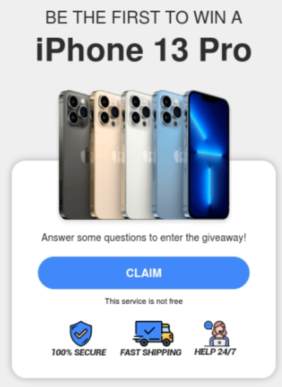 [click2sms] WW | Win an iPhone 13