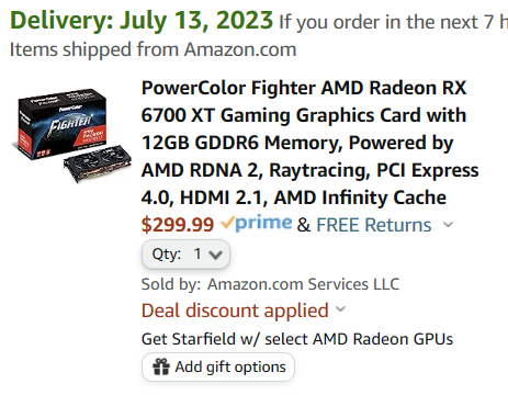 PowerColor Fighter AMD Radeon RX 6700 XT Gaming Graphics Card with 12GB  GDDR6 Memory, Powered by AMD RDNA 2, Raytracing, PCI Express 4.0, HDMI 2.1