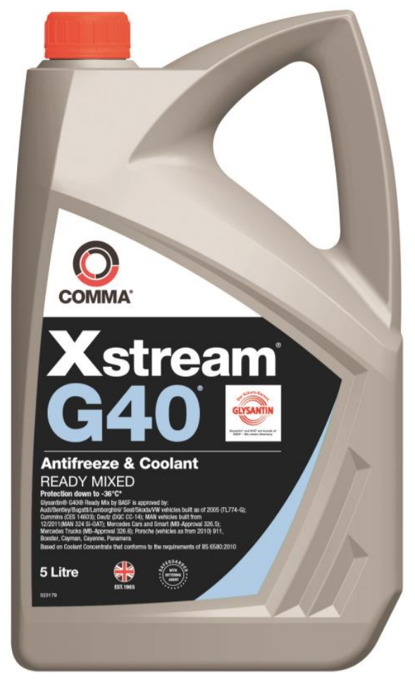 Comma XStream G40 Antifreeze & Coolant Ready Mixed XSG40M5L 5L