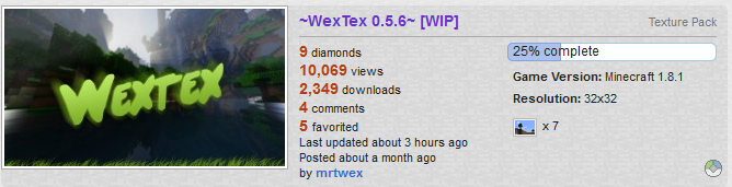 ~WexTex 0.6.8~ [WIP] Minecraft Texture Pack