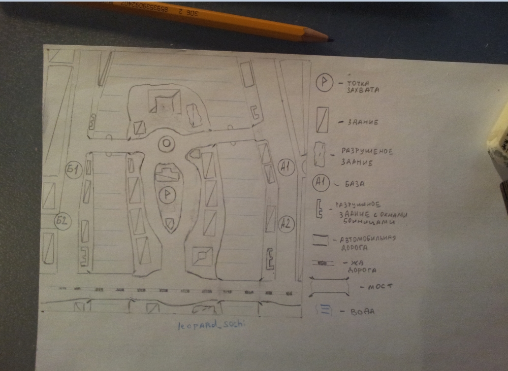 набросок миникарты