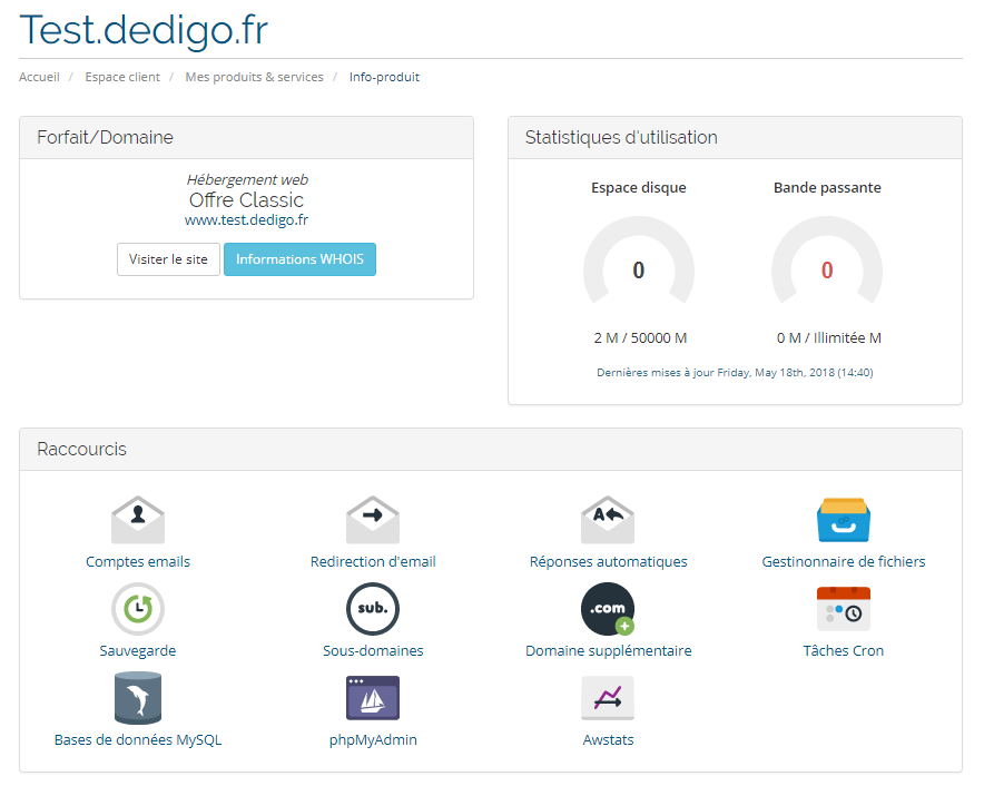 Gestion de votre hébergement Gestion de votre hébergement