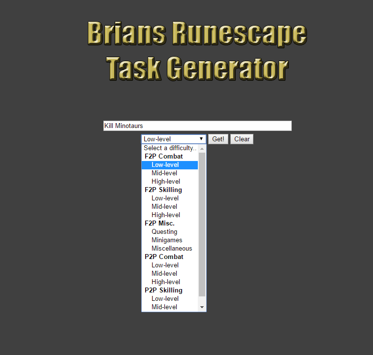 Runescape task generator : r/runescape