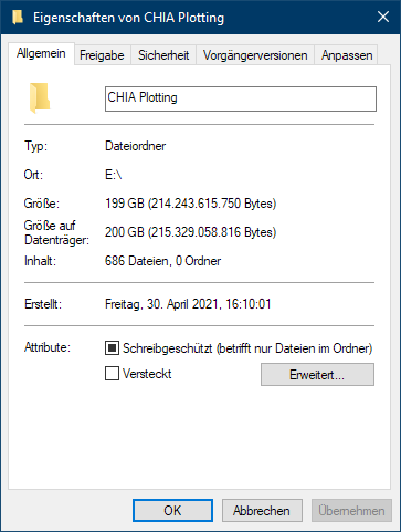 I checked the temp folder size every 10s. k32 plots don't take more ...