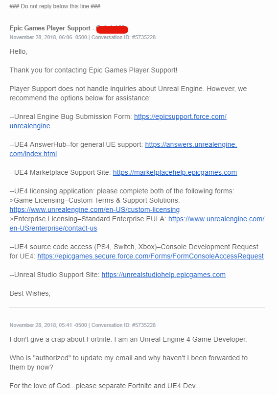Epic Games Account Support == Fortnite-only now? - Feedback & Requests -  Epic Developer Community Forums