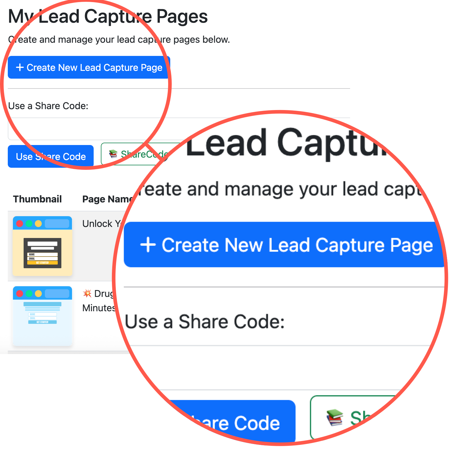 Create Capture Page