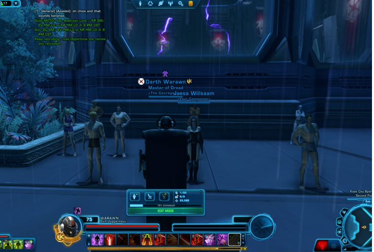 My Dromund Kaas stronghold is haunted by companions in underwear : r/swtor