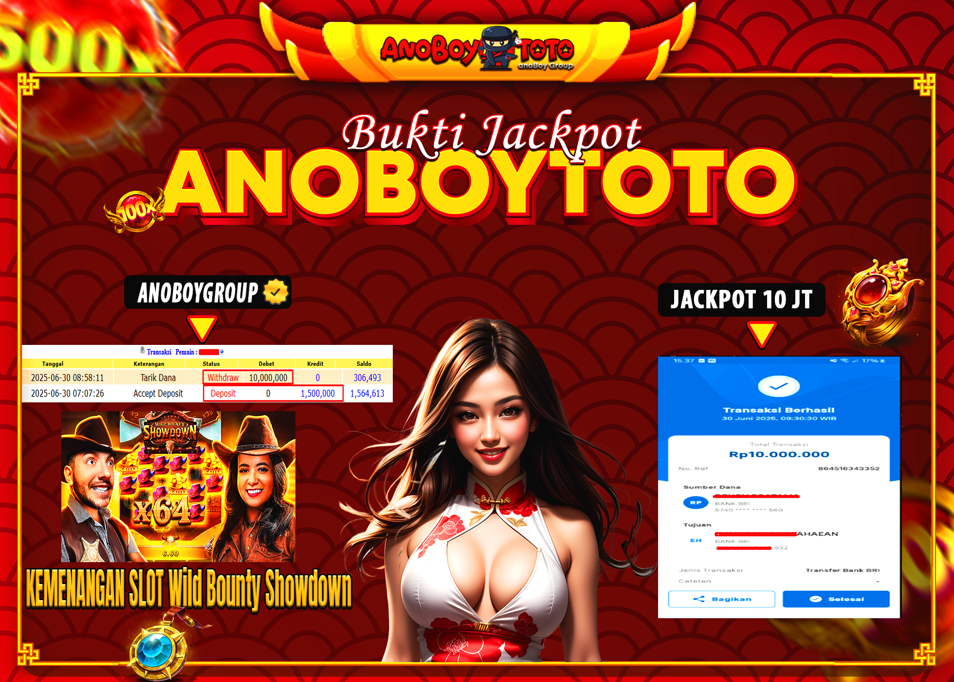 ANOBOYTOTO di Wild Bounty Showdown PGSoft RP.10.000.000 LUNAS