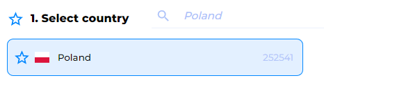 selecting Poland
