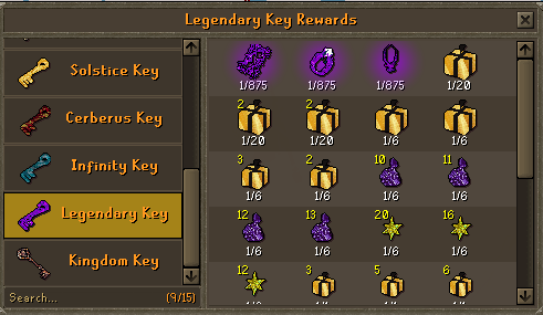 Legendary Key Recipe