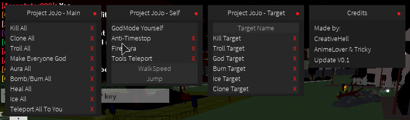 New Link Project Jojo Hacks Kill All Fire All Troll All Clone All Etc