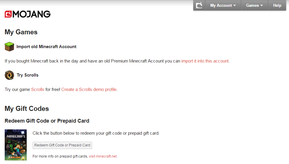 Minecraft Java Edition Gift Card, Prepaid code