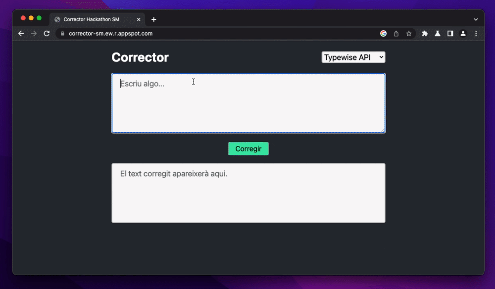 GitHub ggcr/CorrectorHackathon FullStack web app to correct