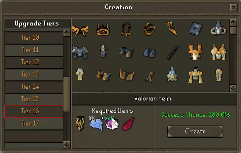 Tier 16 Creation Gear