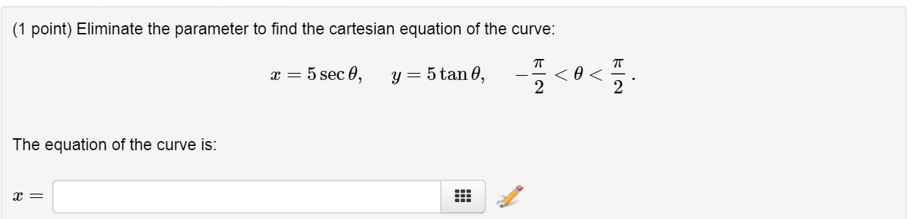 Solved Eliminate The Parameter To Find The Cartesian | Chegg.com