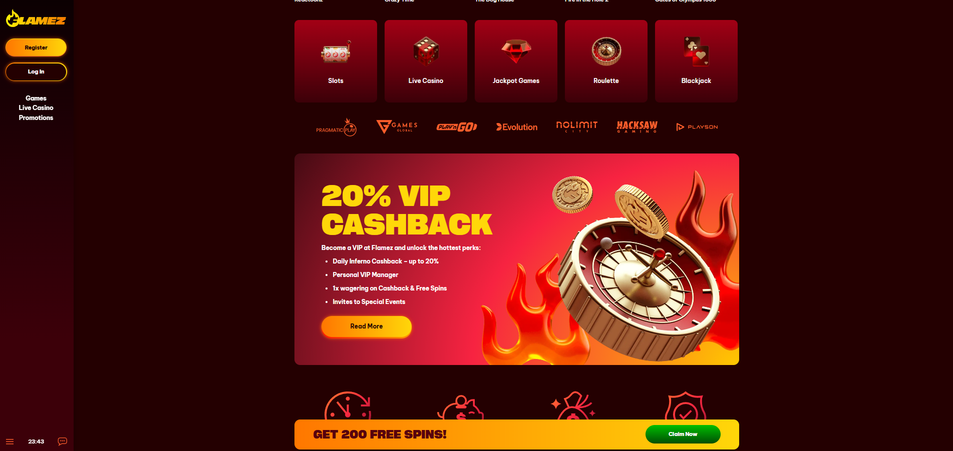 flamez casino lobby