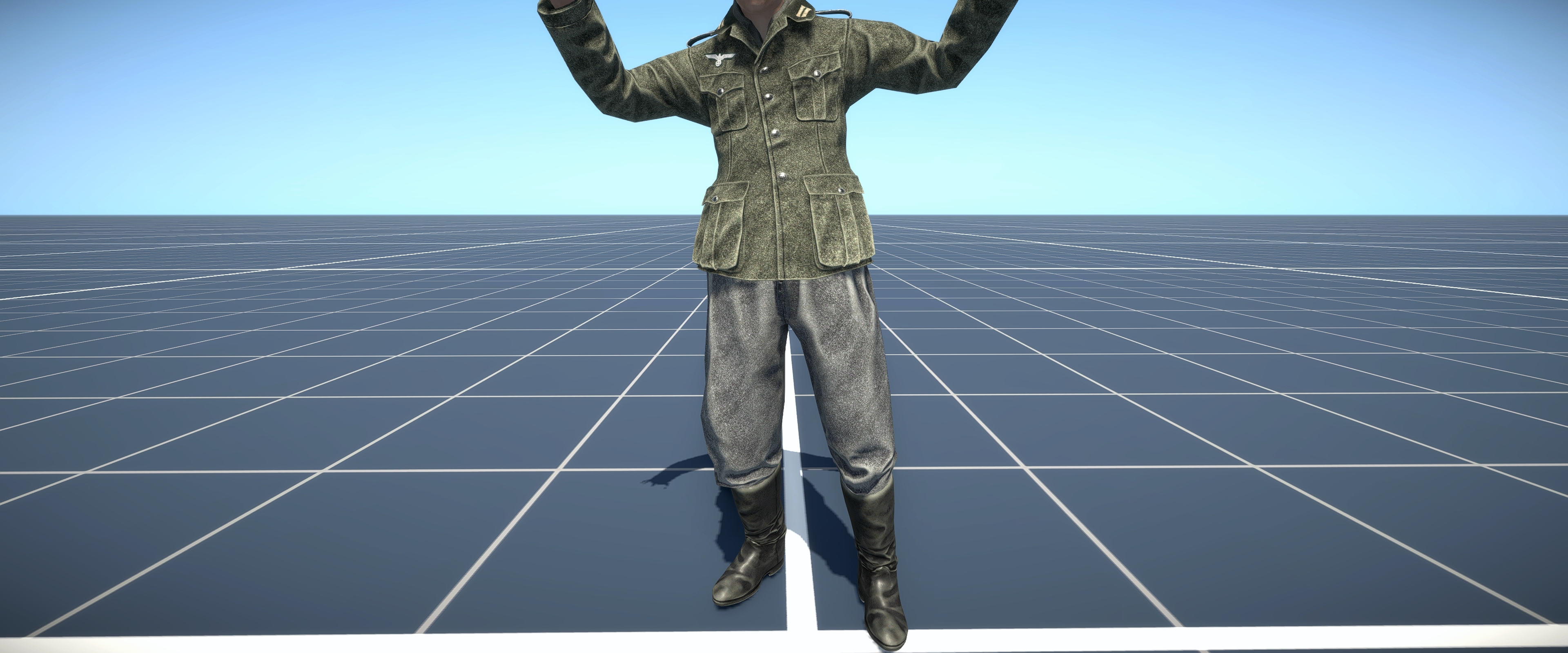 M36 uniform open tunic with boots