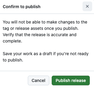 Confirm to publish