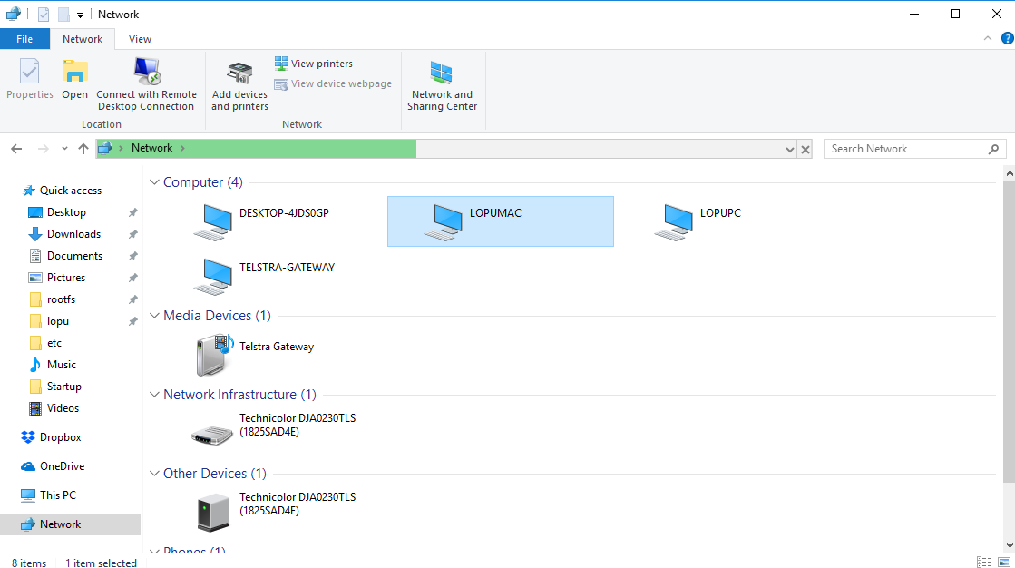 OSX SMB Share not connectable from Windows 10