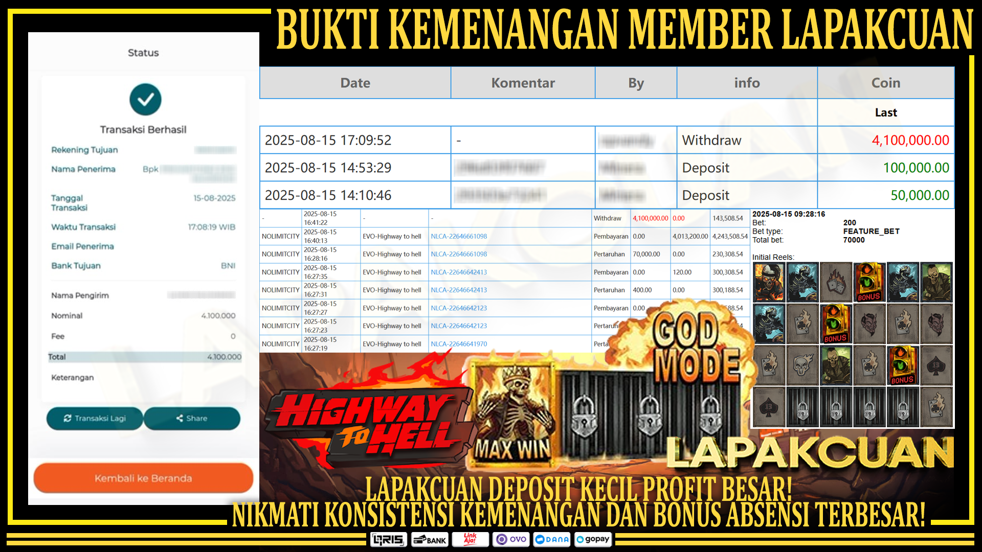 Bukti Kemenangan Member