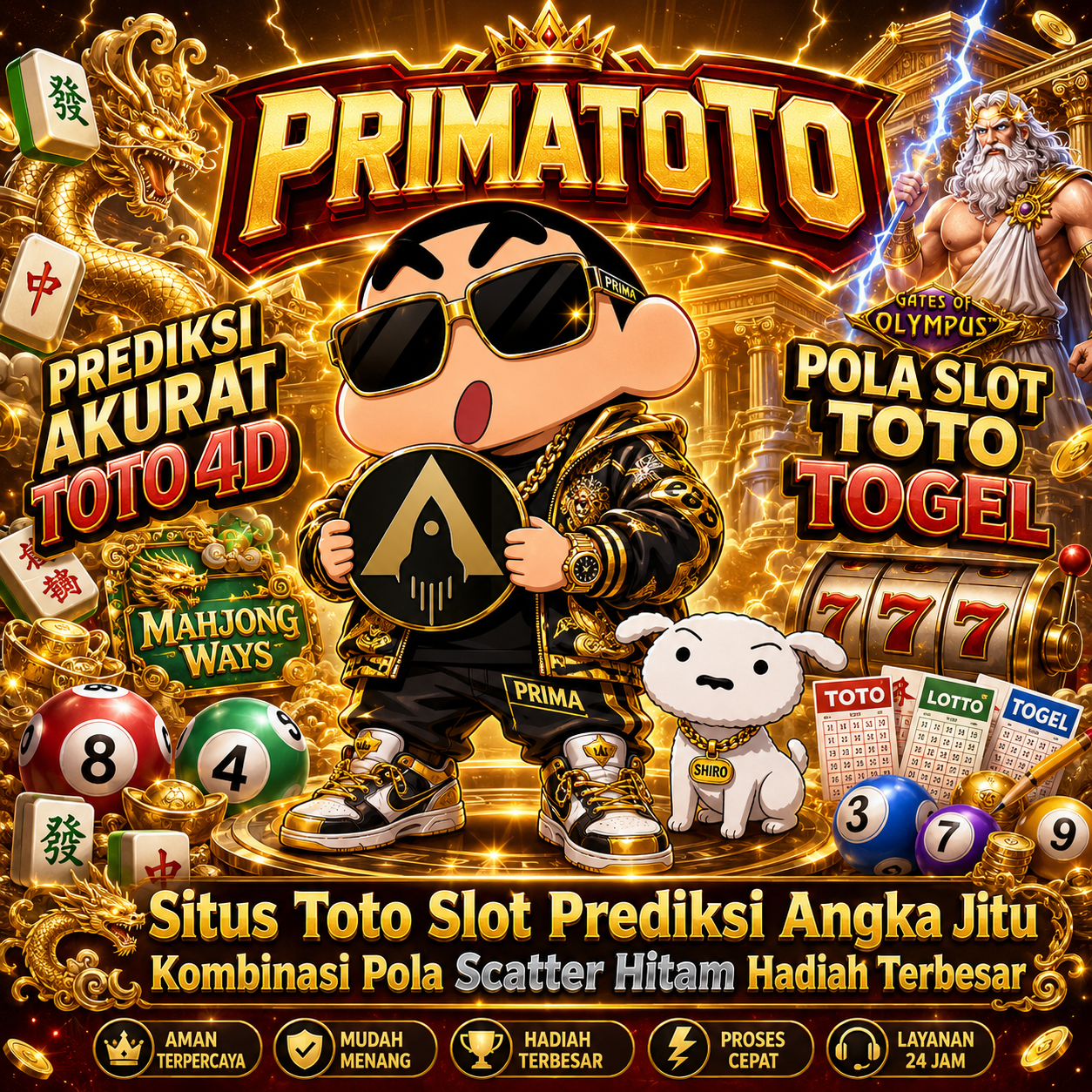 PRIMATOTO > Situs Toto Slot Prediksi Angka Jitu Kombinasi Pola Scatter Hitam Hadiah Terbesar
