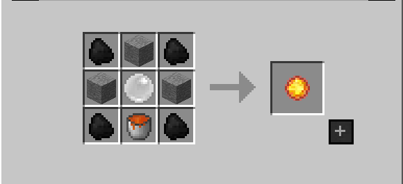 Heating Core Crafting Recipe. (Yes, you get the bucket back)