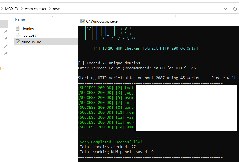 WHM Checker With Domains