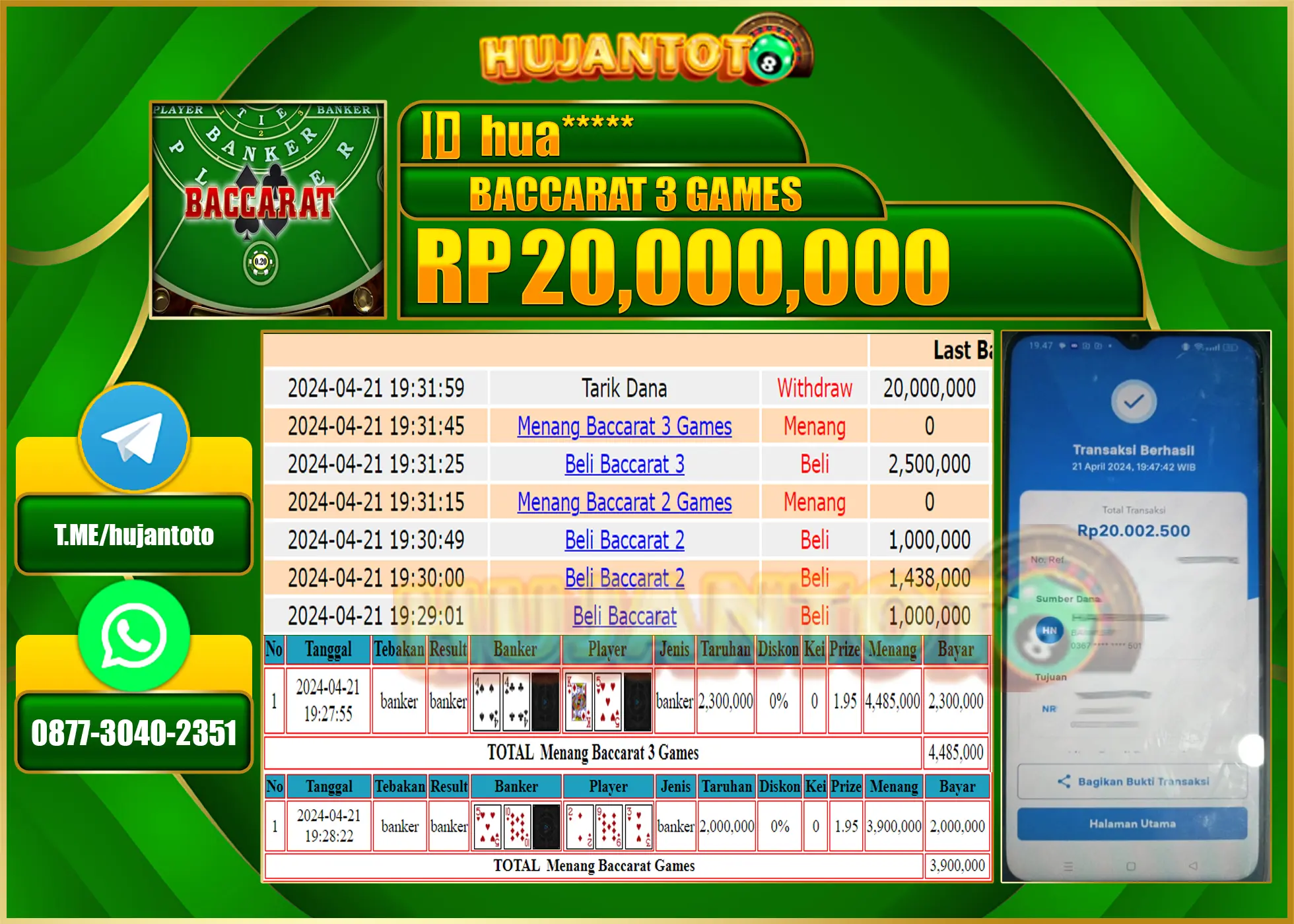 BUKTI JACKPOT BERHASIL TERBAYAR LUNAS