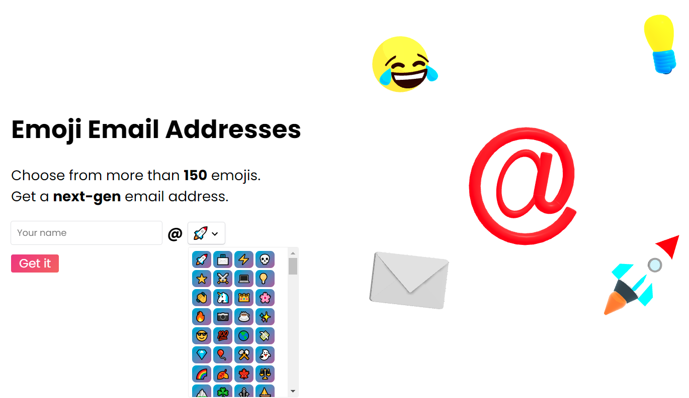 Mailoji emoji email address website