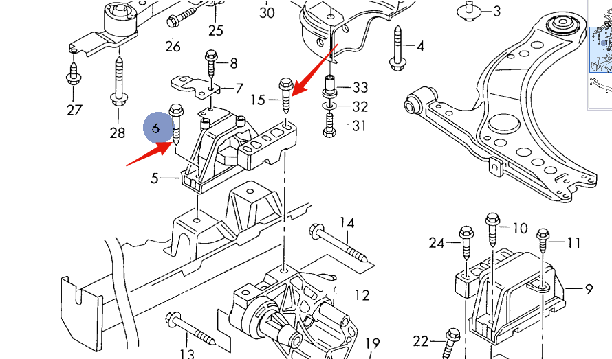 The Audi TT Forum • View topic Engine Mount Stretch Bolts Part no.s?