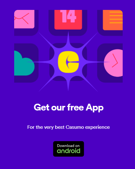 mobile gaming app at casumo