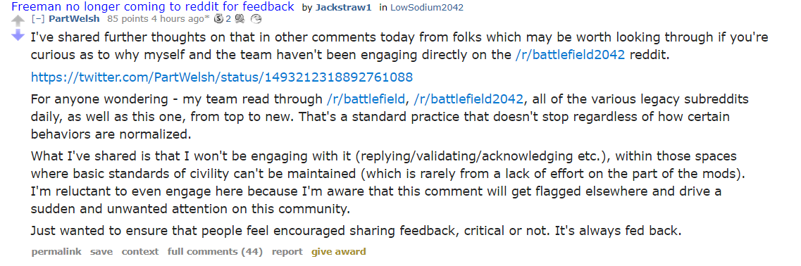 Battlefield 2042's Community Is So Irate Its Subreddit May Be