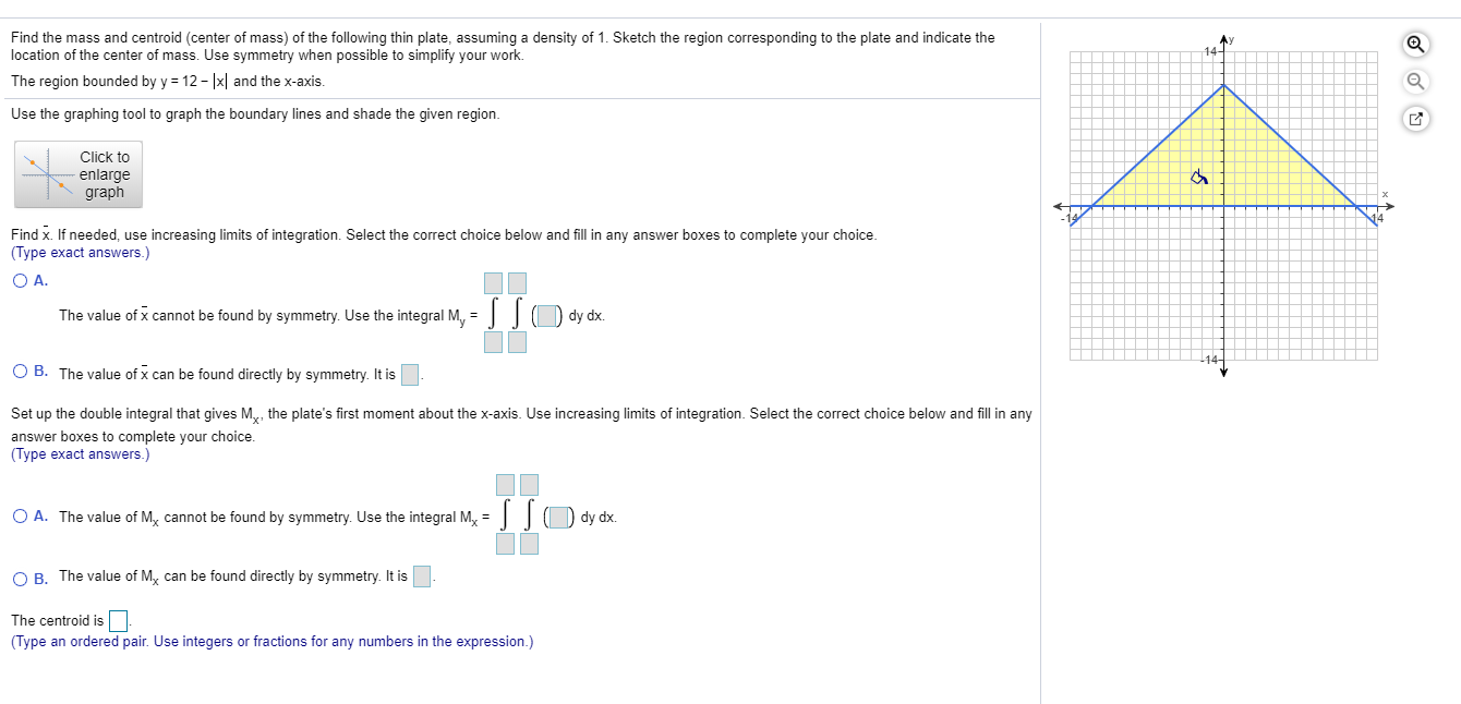 Solved Find The Mass And Centroid (center Of Mass) Of The | Chegg.com