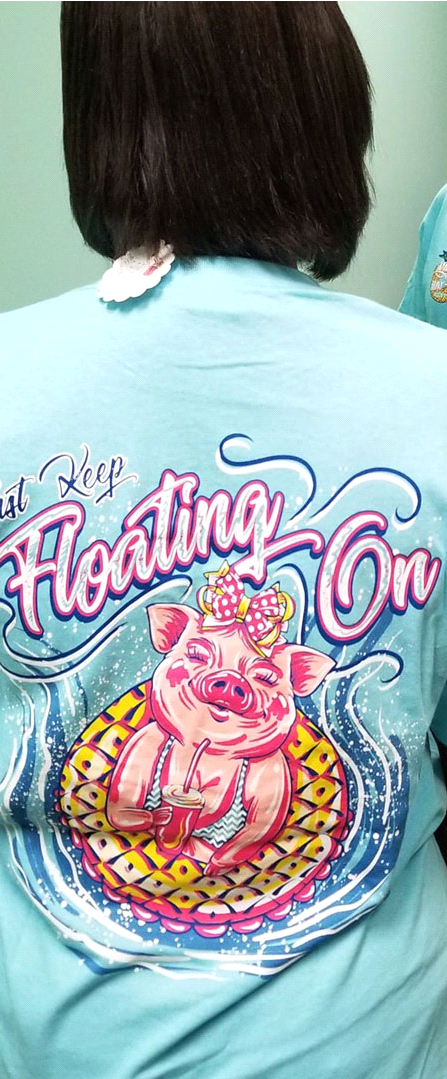 Sassy and southern floating on shirt