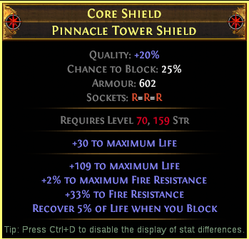 Example crafted Shield