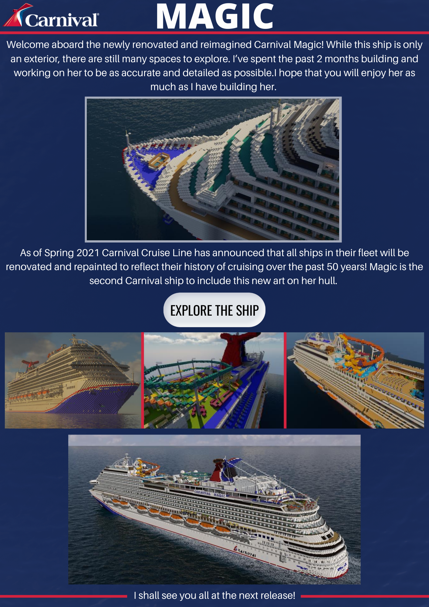 Carnival Magic | 1.5:1 Scale Replica Minecraft Map