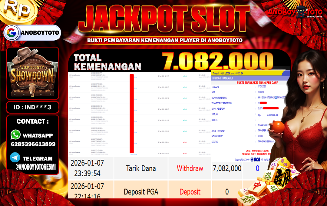 ANOBOYTOTO di Wild Bounty Showdown RP.7.082.000 LUNAS